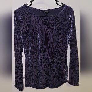 Elegant Velvet Animal Print Top By Simply Vera